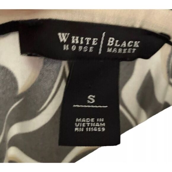 White House Black Market 3/4 Sleeve Patterned Tunic Dress Designer US S - Picture 8 of 9